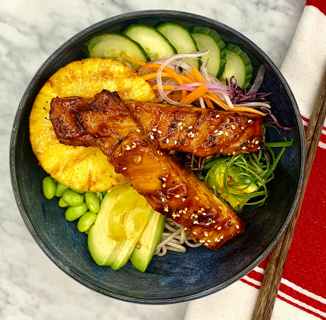 Korean BBQ Grilled Salmon Bowl