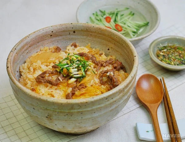 Kimchi Bap, Cooked rice with Kimchi and pork – Raon Kitchen